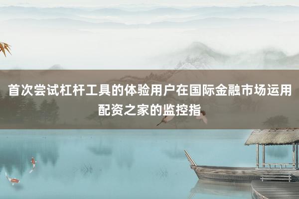 首次尝试杠杆工具的体验用户在国际金融市场运用配资之家的监控指