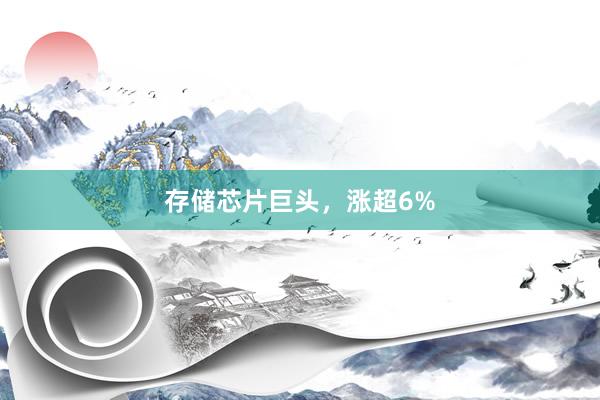 存储芯片巨头，涨超6%
