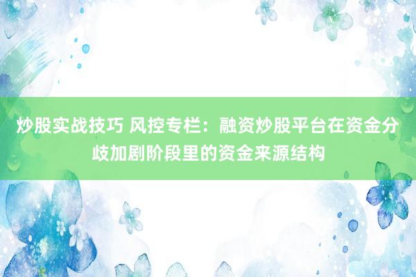 炒股实战技巧 风控专栏：融资炒股平台在资金分歧加剧阶段里的资金来源结构